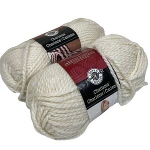 Loops & Threads Charisma Yarn Off White Bulky Weight 100% Acrylic 2 Skeins